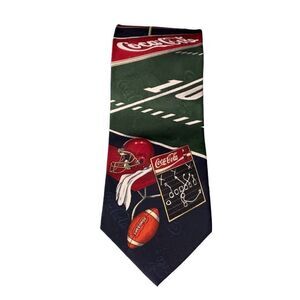Coca Cola Football Men’s Polyester Neck Tie Blue Super Bowl 57x 4
